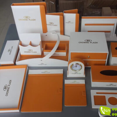 Đồ da khách sạn in logo