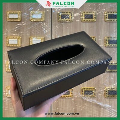 Hộp đựng giấy bằng da hình chữ nhật