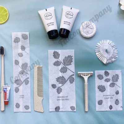 Bộ amenities lúa mạch đóng túi kraft