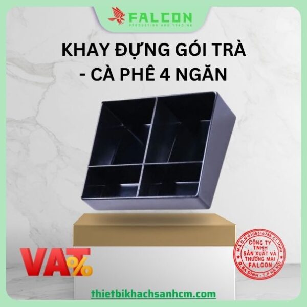 khay đựng gói trà cafe 4 ngăn