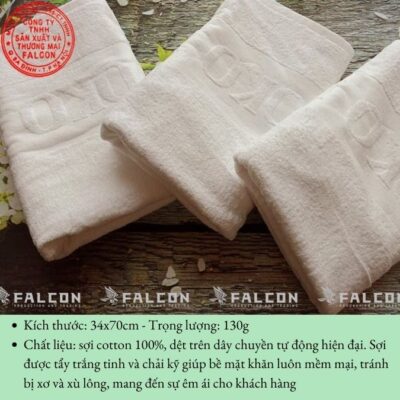 Thông tin khăn mặt dệt nổi logo khách sạn