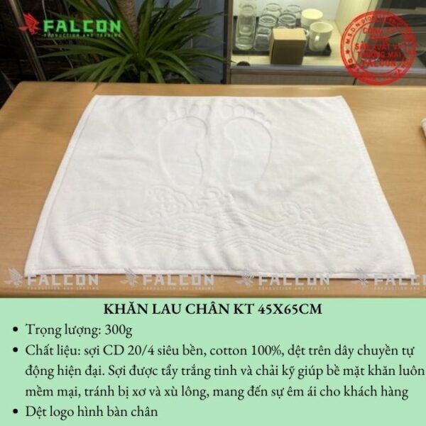 Thông tin sản phẩm khăn lau chân khách sạn dệt logo